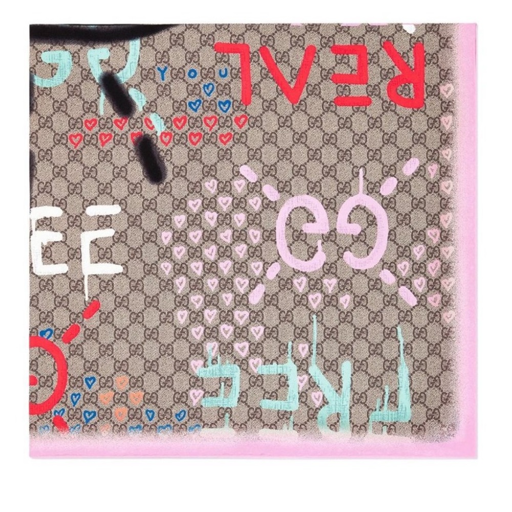 Gucci Pink and Brown Scarf - Picture 5 of 12